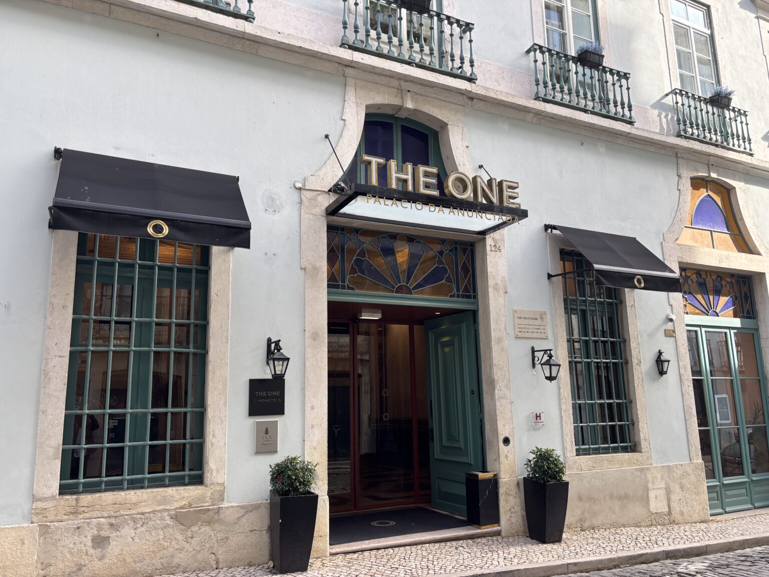 The One Palácio da Anunciada hotel entrance near Rossio in Lisbon