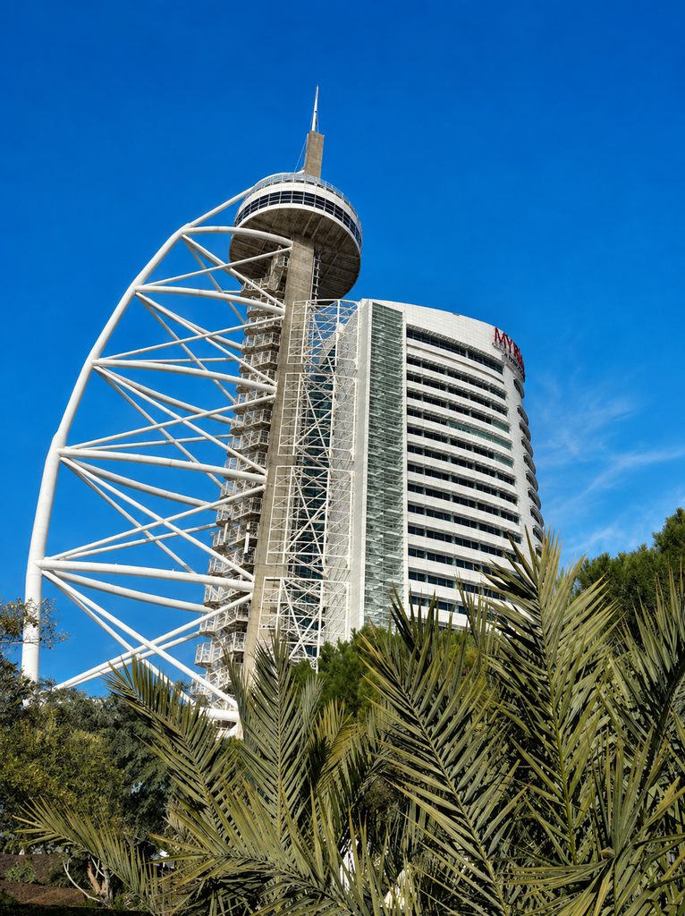 Vasco da Gama Tower and MYRIAD hotel building in Parque das Nações