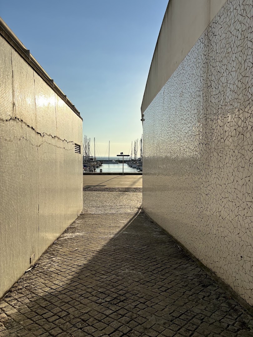 Marina and tiled walkway in Parque das Nações, Lisbon