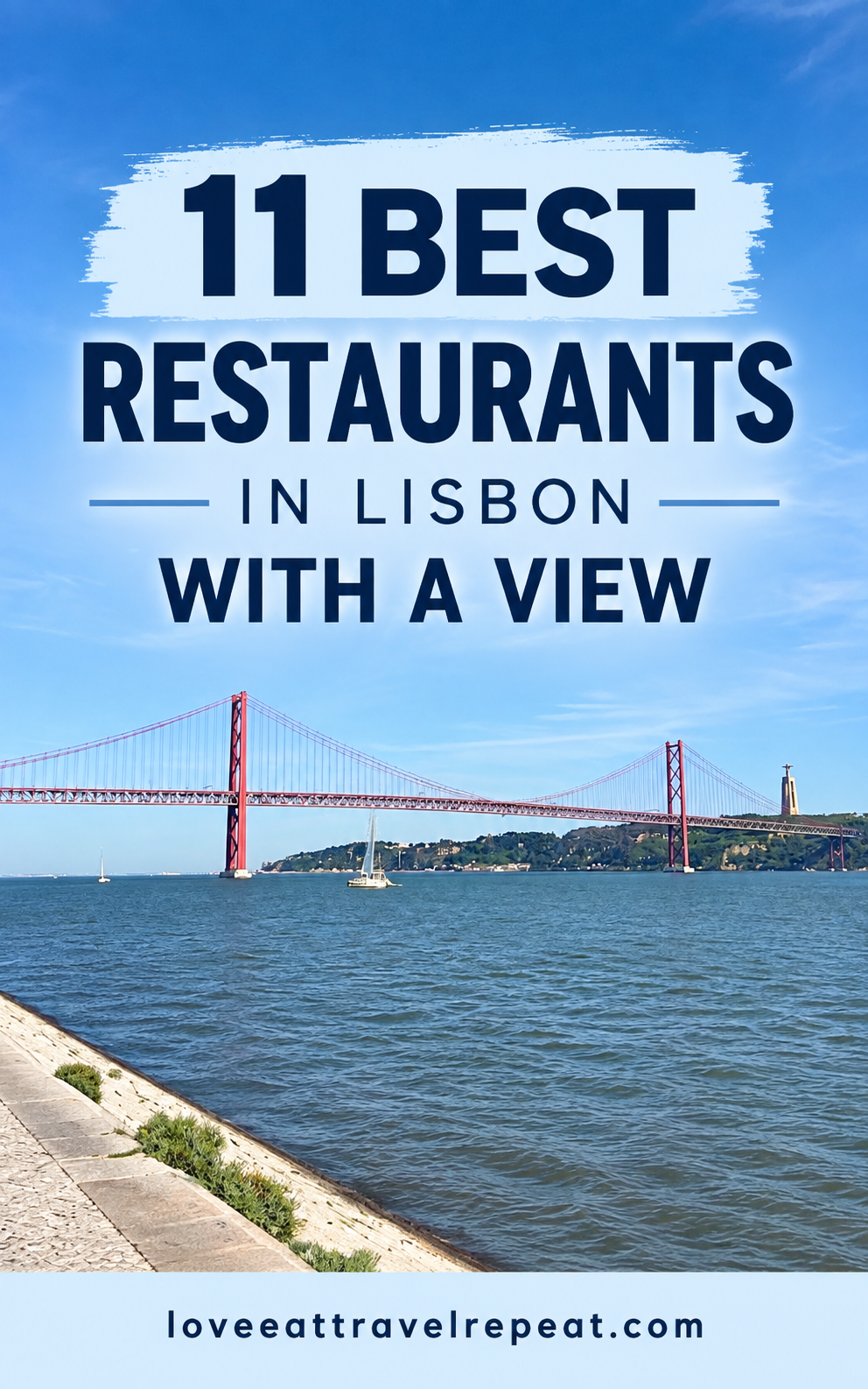 Pinterest pin for the best restaurants in Lisbon with a view