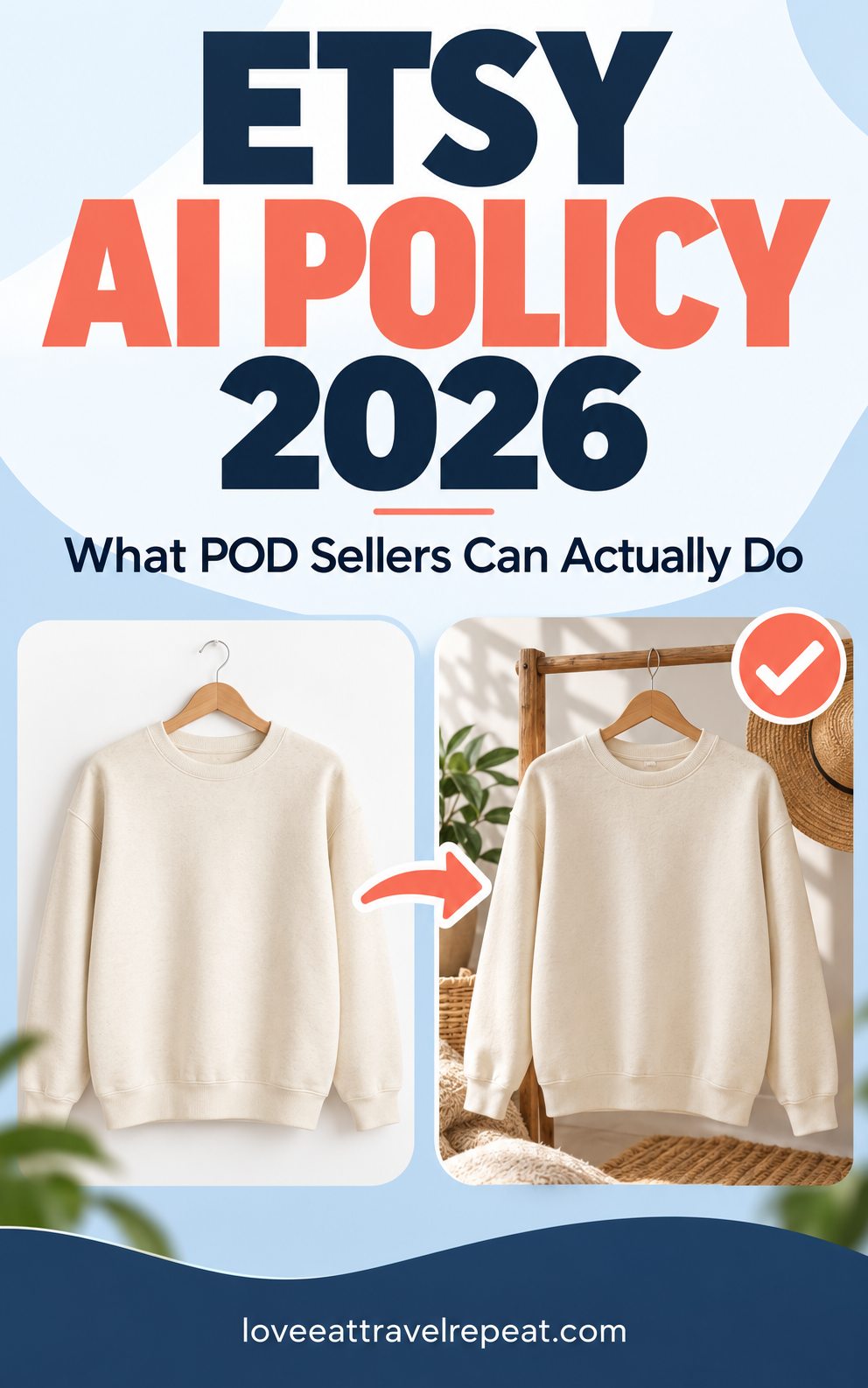 Pinterest guide: Etsy AI Policy 2026, what print-on-demand sellers can actually do.
