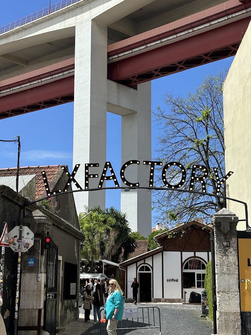 Entrance to LX Factory beneath the 25 de Abril Bridge