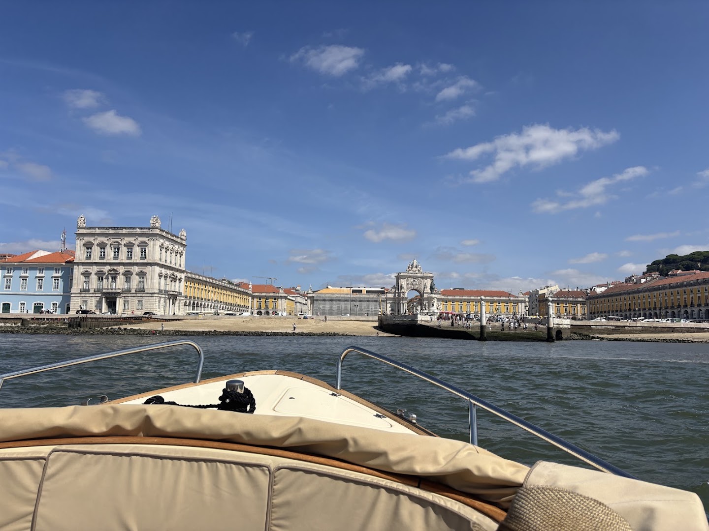 Praça do Comércio and Lisbon's waterfront viewed from the Tagus